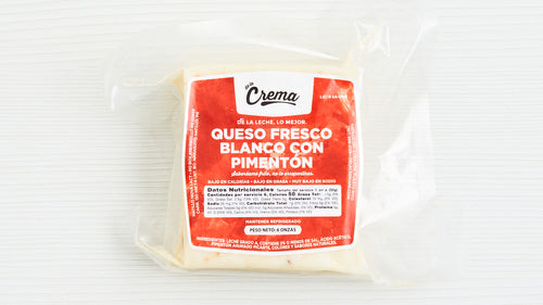 Queso fresco blanco con pimentón, De la Crema