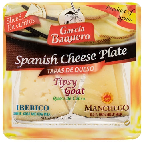 Selección de quesos españoles Manchego, Queso de Cabra, Ibérico, 5.29oz