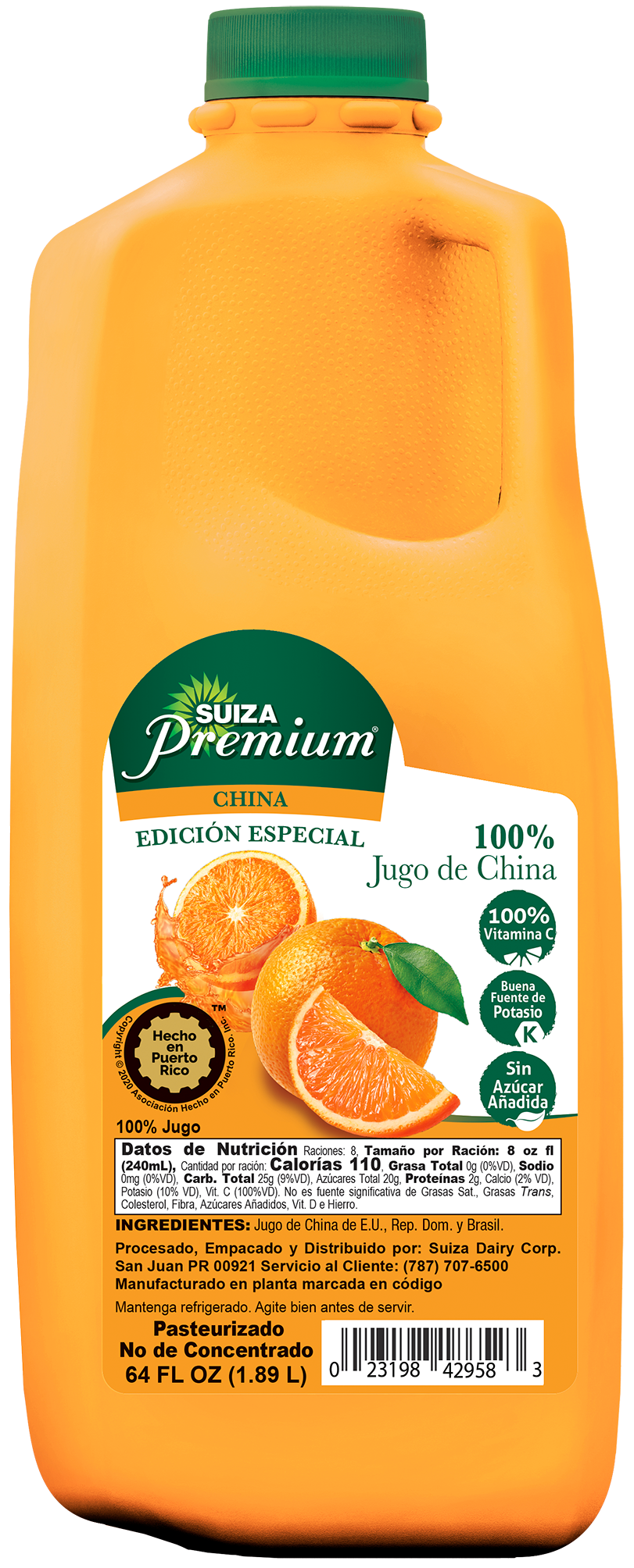 Suiza- Premium Edición Especial 100% Jugo de China