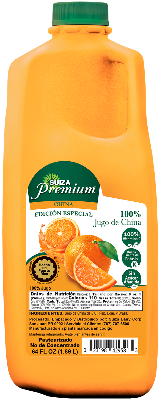 Suiza- Premium Edición Especial 100% Jugo de China