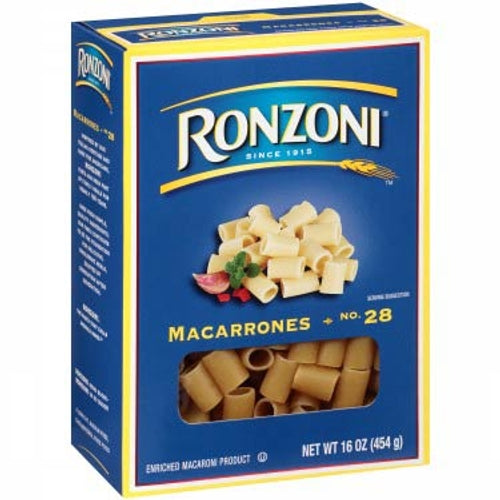 Ronzoni Macarrones #28 16 oz